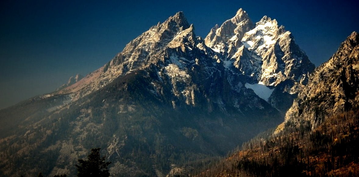 The Cathedral Group - Rocky Mountains, part of Grand Teton National Park in the US state of Wyoming.