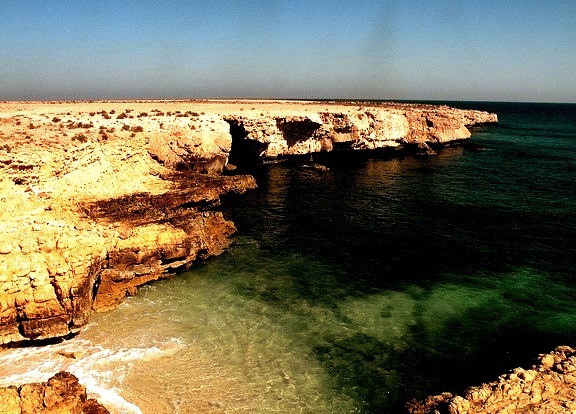 Arabian Sea at Fins Cliffs, Oman