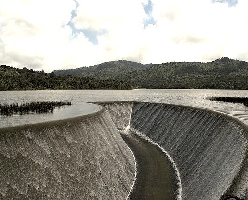 Nihotupu Dam near Waitakere, New Zealand