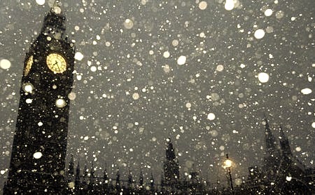 Snowy Night, Big Ben, London