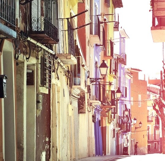 Una calle de muchos colores, Villajoyosa, Spain