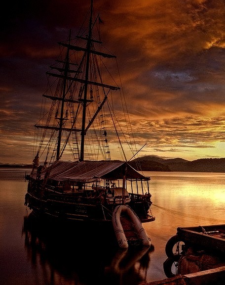 Sunrise vessel, Paraty, Brazil