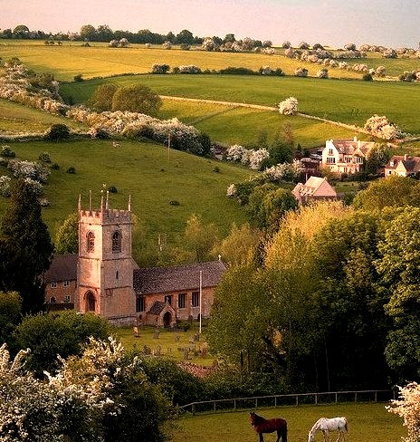 The cotswold village of Naunton, in the Windrush valley, Gloucestershire, England