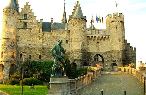 Medieval Het Steen Castle in Antwerp, Belgium