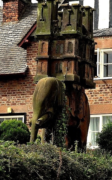 Elephant carrying the castle, Peckforton, England